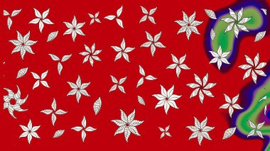 Kırmızı ve nötr renklerde çiçekler. Suluboya çizimi. El çizimi. Çiçekli çizim deseni.