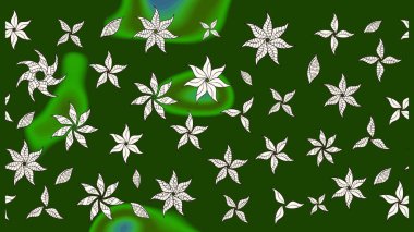 Modern stil dokusu. Çiçek desenli raster, yeşil çizgi grafik deseni soyut raster arkaplan.