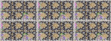 Barok tarzında kusursuz bir doğulu süsü. Raster geleneksel altın pürüzsüz desen gri ve kahverengi renkler.