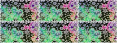 Düz Çiçek Elementleri Tasarım Raster illüstrasyonu. Çiçeksiz desenli arka plan. Gri ve nötr renkte çiçekler. Renkli Bahar Teması Kusursuz Arkaplan.