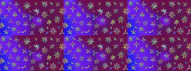 Raster illüstrasyonu. Raster çiçekleri klasik tarzda çizilmiş. Mor ve mor renkte bahar çiçekleri. Çiçekli yumuşak çizim deseni.