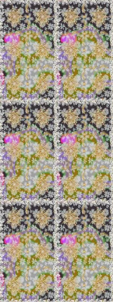 Raster illüstrasyonu. Kusursuz soyut bir arkaplan. Oriental raster klasik gri, nötr ve altın desenli.