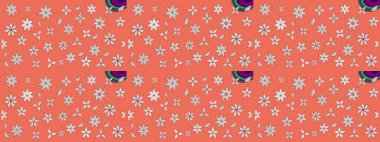 Çiçekler turuncu ve nötr renklerde. Küçük çiçekte sevimli çiçek deseni var..