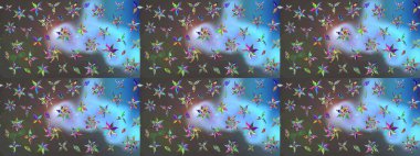 Yumuşak pamuk tasarımı. Paketleme, tekstil, duvar kâğıdı için çiçek eskizi. Yumuşak fayans. Klasik çiçek desenli. Raster taze dokusu.