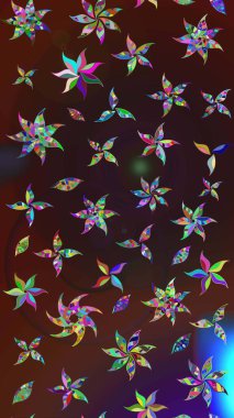 Motley illüstrasyonu. Küçük çiçekte güzel bir desen. Moda baskıları için zarif bir şablon. Çiçekli yaz çiçekleri. Küçük renkli çiçekler. Çizim.