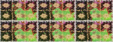 Çiçek deseni. Kusursuz raster arka plan. Şık bir grafik desen. Duvar kâğıdı barok, İspanyol kumaşı. Kahverengi ve bej renklerdeki altın elementler.