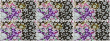 Renkli Yaz Temalı Kusursuz Arkaplan. Gri ve nötr renkte çiçekler. Düz Çiçek Elementleri Tasarımı. Çiçekli pürüzsüz retro desen.