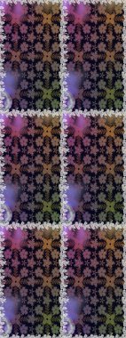 Siyah ve kahverengi renkli çiçeklerle kusursuz çiçek deseni. Suluboya tarzında siyah ve kahverengi renkte çiçekler.