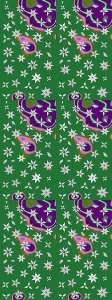 Düz Çiçek Elementleri Tasarımı. Renkli Bahar Teması eskiz kalıbı. Raster güzel kumaş deseni çiziyor. Çiçek deseni.