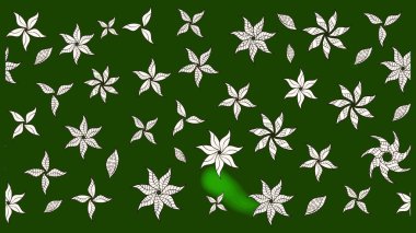 Moda baskısı, albüm, ambalaj kağıdı ve duvar kağıdı için zarif dekoratif süslemeler. Küçük çiçekli basit bir çiçek çizimi. Raster illüstrasyonu. Yeşil ve nötr renklerde şirin çiçekler.