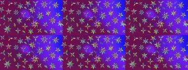 Mor ve mor renkli çiçekler suluboya stilinde. Raster illüstrasyonunda çiçek deseni çizimi.