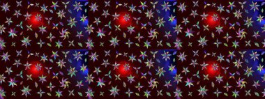 Raster illüstrasyonu. Küçük çiçekteki sevimli çiçek deseni. Siyah ve kahverengi renkte çiçekler.