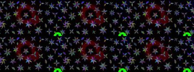 Suluboya çiçekli çiçek deseni. Siyah ve kahverengi renkli güzel bir tekstil. Raster illüstrasyonu.