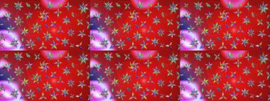 Üzerinde gelincikler ve vadi zambakları olan renkli çiçek desenli nakış deseni. Tekstil tasarımı için kırmızı ve mor renkli geleneksel halk çiçekleri buketi.