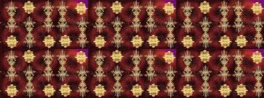 Kar taneleri arka planda. Kış kartı Mutlu Noeller, Yeni Yıl ve Mutlu Tatil Raster çizimleri. Kahverengi, kırmızı ve sarı kar taneli Noel kartı Kahverengi, kırmızı ve sarı renkler.