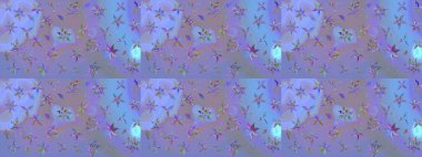 Folk style. Amazing sketch floral pattern with bright colorful flowers and leaves on a blue and violet colors. The elegant the template for fashion prints. Modern floral background.