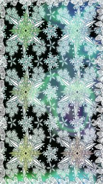 Parmak izi, kumaş, duvar kâğıdı, tekstil için raster dokusu. İşlemeli çiçekli, dikişsiz desen. Renkli grunge koloni çiçekleri ile soyut arkaplanı zenginleştirir.