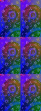 Etnik Mandala havlusu. Sınır Kızılderili çiçekli paisley patten. Raster Henna tarzı. Taslak süsleme izi. Tebrik kartı arkaplanı, boyama kitabı, arkaplan, tekstil için kullanılabilir.