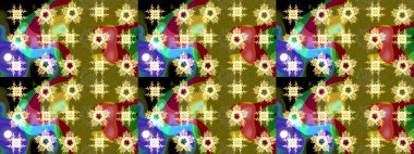 Çiçek. Kahverengi renklerde. Taslak dekoratif arka plan, çiçek mandala. Raster illüstrasyonu.