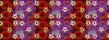 Küçük çiçekte güzel bir çiçek deseni var. Raster deseni. Çiçekli çiçek deseni, suluboya..