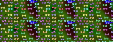 Davetiye, kart ve parmak izi için basit kadınsı bir model. Raster illüstrasyonu. Yeşil arka planda kelebek. Çizim.