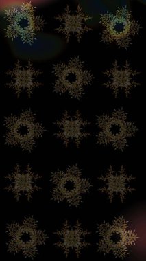 Renkli arka planda izole edilmiş kar tanelerinin düz tasarımı. Raster illüstrasyonu. Kar taneleri deseni. Kar tanesi süsleme deseni. Kar taneleri arkaplanı.