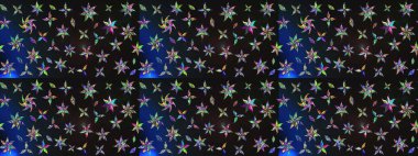 Suluboya, elle çizilmiş. Eskiz arkaplan modeli. Raster - stok. Vadinin çiçekleri gri ve mavi renklerde.