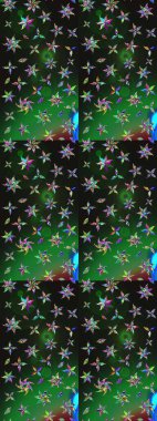 Arkaplan dokusu, duvar kağıdı, gri ve yeşil renkli çiçek teması. Soyut etnik raster çizim kalıbı. Kabile sanatı boho baskısı, klasik çiçek arkaplanı.