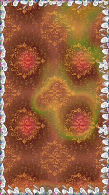 Raster illüstrasyonu. Küçük çiçekli şirin bir desen. Çiçek ve yapraklı çiçek deseni.