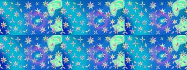 Yapraklı çizim şekli. Şirin, zarif çiçekler Raster illüstrasyonu. Poster ya da kapak için arka plan. Tekstil için figür. Davetiye ve kartpostal tasarımı için dekoratif çiçek unsurları.