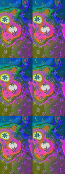 Anti-stres için soyut örnek sayfası. Raster illüstrasyonu. Mavi ve yeşil renklerde.