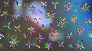 Küçük bir çiçekte eskiz deseni. Hoş bir çiçek geçmişi var. Güzel kumaş deseni. Raster illüstrasyonu.