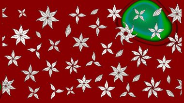 Çiçek desenli raster, kırmızı ve nötr çizgi grafik desenli soyut raster arkaplan. Modern stil dokusu.