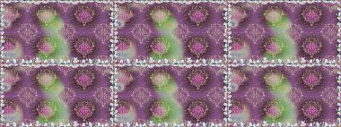 Güzel kumaş deseni. Renkli Bahar Temalı Kusursuz Arkaplan. Düz Çiçek Elementleri Tasarımı. Karalama çiçeği. Zentangle soyut çiçekleri. Raster illüstrasyonu.