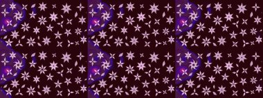 Şirin çiçekli, desenli, kahverengi renkli bir eskiz deseni. El çizimi çiçek çizimi deseni (fayans). Tekstil için suluboya çizim deseni.