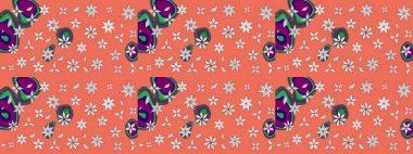 Fantezi çiçekli eskiz deseni, doğal duvar kağıdı, çiçek desenli kıvrım çizimi. Paisley el çizimi elementler. Ev dekoru.