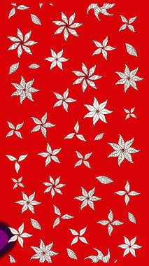 Renkli Bahar Teması eskiz kalıbı. Çiçeksel fantezi tasarımı ve parlak bir arka plan çizimi. Düz Çiçek Elementleri Tasarımı.