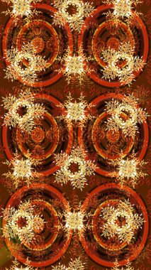 Raster Noel soyut renkli arka plan ve tatlı kar tanesi. Kahverengi, turuncu ve sarı renkli kar taneleri. Raster illüstrasyonu.