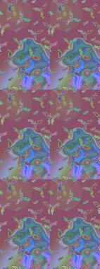 Yeni yıl kar tanesi. Düz kar karalama ikonları, kar taneleri mor, mavi ve pembe renkli siluetler noel afişi, kartlar. Güzel soyut kar tanesi raster tasarımı..