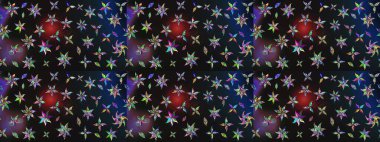 Çiçeksel çizim kalıbının yansıması. Vadinin renkleri.