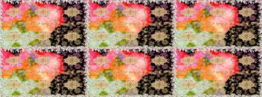 Kahverengi ve bej renklerde altın elementler. Çiçek deseni. Şık bir grafik desen. Kusursuz raster arka plan. Duvar kâğıdı barok, İspanyol kumaşı.