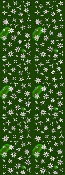 Retro tekstil tasarım koleksiyonu. Yeşil ve nötr yeşil ve nötr. El çizimi çiçek unsurları olan soyut çizim raster deseni. 1950-1960 motifleri. Çiçekli ipek eşarp..