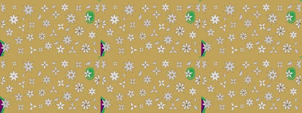 Sarı ve nötr renklerde çiçekler. Raster illüstrasyonu. Çiçek süslemeli çizim deseni.