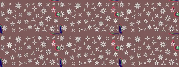 Raster çiçek izi. Çiçeksel kahverengi ve nötr çizim deseni. Klasik taslak çizimi.