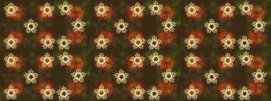 Renkli arka planda izole tatlı kar taneleri. Yuvarlak raster kar tanesi. Soyut kış kahverengi ve gri süslemeleri. Güzel kar tanesi. Raster illüstrasyonu.