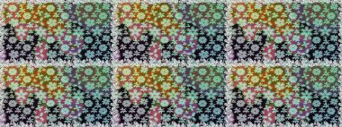 Raster deseni. Organik elementler. Botanik kusursuz desen. Suluboya etkisi.