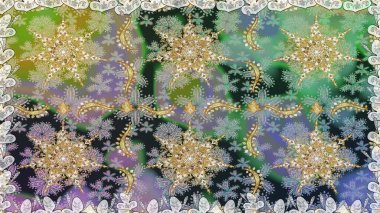 Gri renklerde kusursuz desen. Kusursuz altın desenli bukleler. Doğu tarzı arabesk tarzında altın elementler. Raster altın pürüzsüz desen.