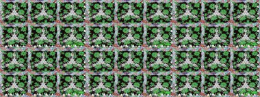 Sevimli çiçek raster deseni. Yeşil renkli çiçekler. Düz Çiçek Elementleri Tasarımı. Renkli Bahar Teması Kusursuz Arkaplan.