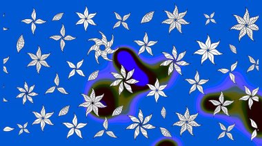 Raster deseni. Botanik çizim kalıbı. Suluboya etkisi. Organik elementler.