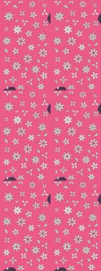 Çiçekli karalama şeklinde Raster çiçek deseni. Yumuşak, bahar çiçekli arka plan. Pembe renkte çiçekler.